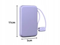 Verk 06393 Powerbanka 10 000 mAh, USB-C / Lightning, 22,5 W, fialová