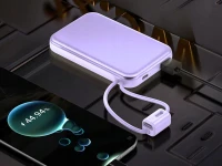 Verk 06393 Powerbanka 10 000 mAh, USB-C / Lightning, 22,5 W, fialová