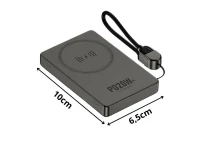 Verk 06395 Powerbanka 10 000 mAh, 20 W, USB-C, Lightning, Wireless QC, šedá