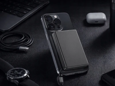 Verk 06395 Powerbanka 10 000 mAh, 20 W, USB-C, Lightning, Wireless QC, šedá