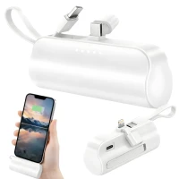 Verk 06397 Cestovní powerbanka 5000 mAh, 10 W, USB-C, Lightning, bílá