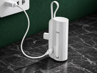 Verk 06397 Cestovní powerbanka 5000 mAh, 10 W, USB-C, Lightning, bílá