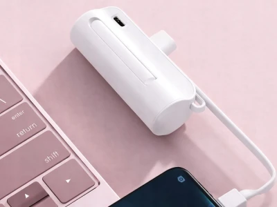 Verk 06397 Cestovní powerbanka 5000 mAh, 10 W, USB-C, Lightning, bílá
