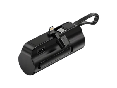 Verk 06397 Cestovní powerbanka 5000 mAh, 10 W, USB-C, Lightning, černá