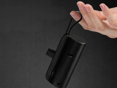 Verk 06397 Cestovní powerbanka 5000 mAh, 10 W, USB-C, Lightning, černá