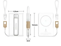 Verk 06399 Powerbanka 10 000 mAh, 15 W, USB-C, Lightning, QC 3.0, bílá