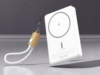 Verk 06399 Powerbanka 10 000 mAh, 15 W, USB-C, Lightning, QC 3.0, bílá