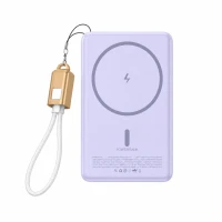 Verk 06400 Powerbanka 5000 mAh, 20 W, USB-C, Lightning, QC 3.0, fialová