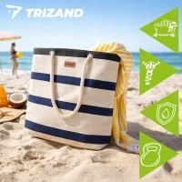 Trizand 27597 Plážová taška 18 L, modro-bílá