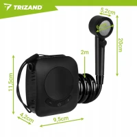 Trizand 27551 Sprcha přenosná s čerpadlem 8000 mAh, LED displejem, IPX8, USB