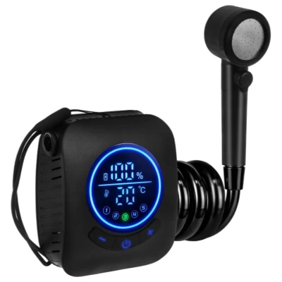 Trizand 27551 Sprcha přenosná s čerpadlem 8000 mAh, LED displejem, IPX8, USB