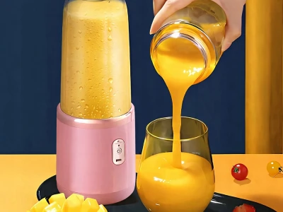 Verk 07389 Přenosný smoothie mixér 400 ml, 45 W, 6 nožů, růžový