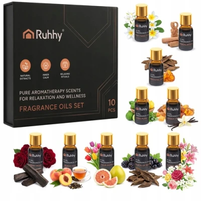 Ruhhy 27222 Éterické oleje 10 x 10 ml + 2 kvapkadlá