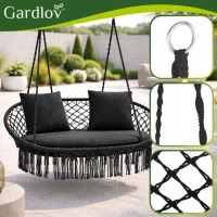 Gardlov 27377 Dvojité závěsné houpací křeslo, nosnost 300 kg, černé