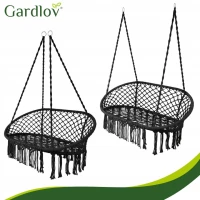 Gardlov 27377 Dvojité závěsné houpací křeslo, nosnost 300 kg, černé