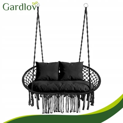 Gardlov 27377 Dvojité závěsné houpací křeslo, nosnost 300 kg, černé
