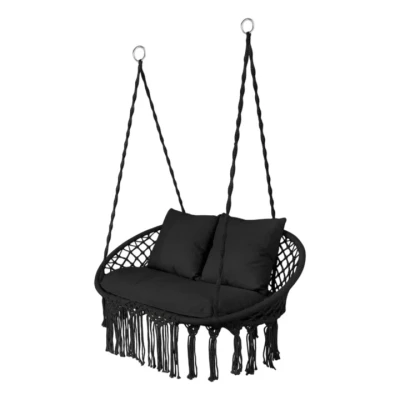 Gardlov 27377 Dvojité závěsné houpací křeslo, nosnost 300 kg, černé