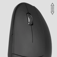 Rebel KOM1035 Ergonomická vertikálna bezdrôtová myš, čierna