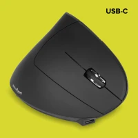 Rebel KOM1035 Ergonomická vertikálna bezdrôtová myš, čierna