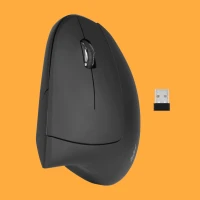 Rebel KOM1035 Ergonomická vertikálna bezdrôtová myš, čierna