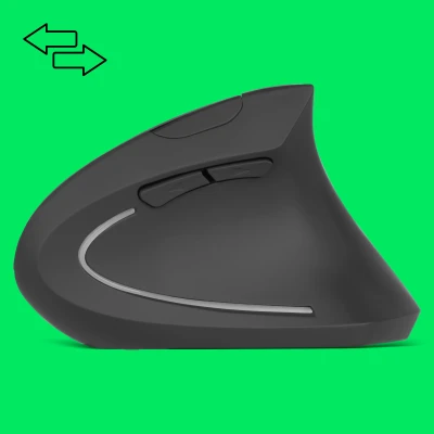 Rebel KOM1035 Ergonomická vertikálna bezdrôtová myš, čierna