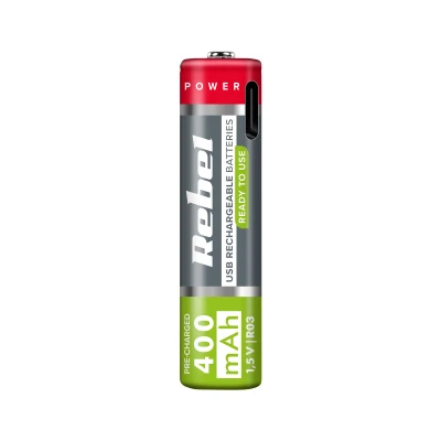 Rebel BAT2015 Dobíjecí baterie AAA Li-ion 1,5 V 400 mAh, 2 ks