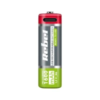 Rebel BAT2014 AA Dobíjecí baterie 1600 mAh Li-ion 1,5 V, 2 ks, USB-C