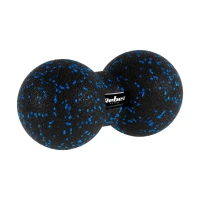 Rebel RBA-3056 Masážní dvojitý míček 12 cm, EPP, černo-modrý