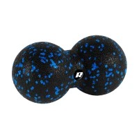 Rebel RBA-3056 Masážna dvojitá loptička 8 cm, EPP, čierno-modrá