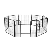 Rebel RA-1206 Modulárny ohrada pre psov, oceľ, 8 panelov, veľkosť S, 80 x 60 cm