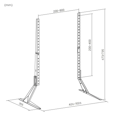 Kruger&Matz KM1309 Univerzálne podstavce pod televízor 23" - 75", nosnosť 40 kg