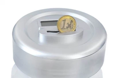 ISO Pokladnička s digitálním počítadlem Euro mincí