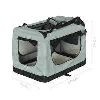 Rebel RA-1301 Skládací přepravní taška pro zvířata S 50 x 34 x 36 cm, šedá