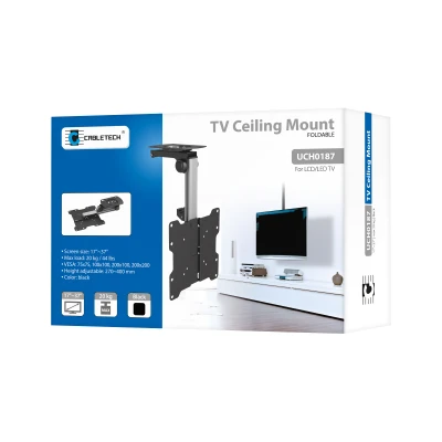 Cabletech UCH0187 Stropní univerzální držák pro LED TV 17 - 37", nosnost 20 kg