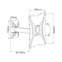 Cabletech UCH0215 Univerzálny držiak na televízor 13 - 42", nosnosť 30 kg