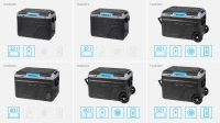 Teesa TSA6005 Prenosná kompresorová chladnička s mrazničkou, objem 50 l, 12/24 V DC a 230 V AC, Bluetooth