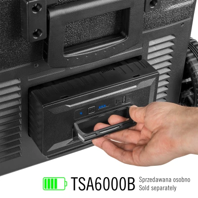 Teesa TSA6005 Prenosná kompresorová chladnička s mrazničkou, objem 50 l, 12/24 V DC a 230 V AC, Bluetooth