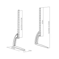 Cabletech UCH0022 Univerzálne podstavce pod televízor 27 - 60", nosnosť 40 kg