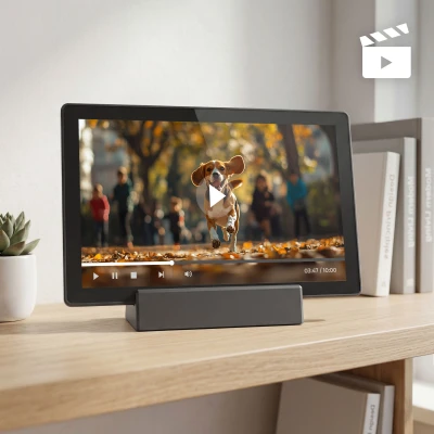 Kruger&Matz KM1104 Digitální fotorámeček Frameo WiFi 10,1" s vestavěnou baterií, černý