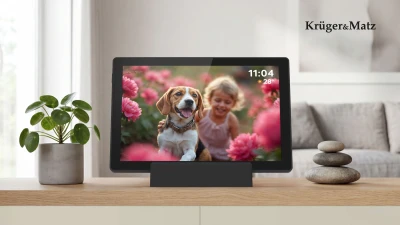 Kruger&Matz KM1104 Digitální fotorámeček Frameo WiFi 10,1" s vestavěnou baterií, černý
