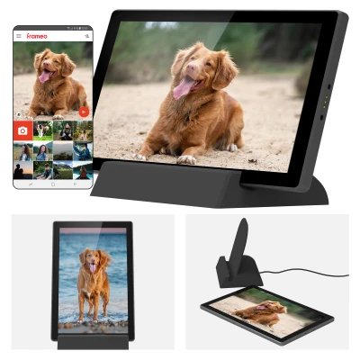 Kruger&Matz KM1104 Digitální fotorámeček Frameo WiFi 10,1" s vestavěnou baterií, černý