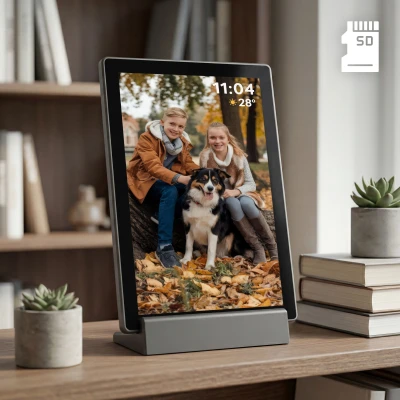 Kruger&Matz KM1104 Digitální fotorámeček Frameo WiFi 10,1" s vestavěnou baterií, černý