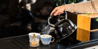 Teesa TSA0152 Rýchlovarná kanvica s píšťalkou 3 l, nerezová, čierna 