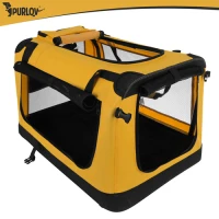 Purlov 27480 Prepravná taška pre zvieratá 60 x 42 x 44 cm, do 25 kg, čierno-žltá