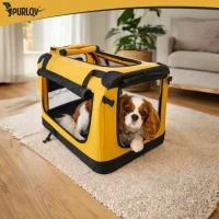Purlov 27480 Prepravná taška pre zvieratá 60 x 42 x 44 cm, do 25 kg, čierno-žltá