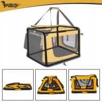 Purlov 27480 Prepravná taška pre zvieratá 60 x 42 x 44 cm, do 25 kg, čierno-žltá