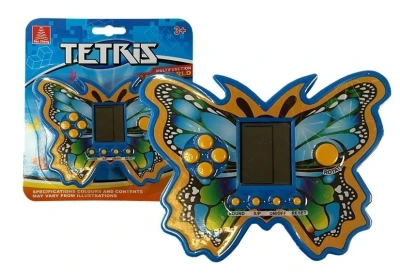 LEAN Toys 3994 Elektronická hra Tetris Motýl - modrá