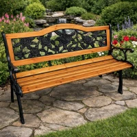 LEAN 26570 Zahradní lavice s opěradlem 125 × 53 × 73 cm