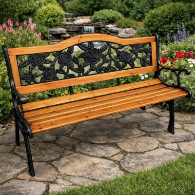 LEAN 26570 Zahradní lavice s opěradlem 125 × 53 × 73 cm