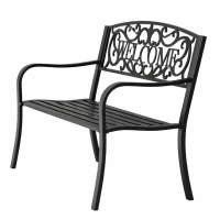 LEAN 29322 Kovová zahradní lavice 127 × 61 × 87 cm, černá